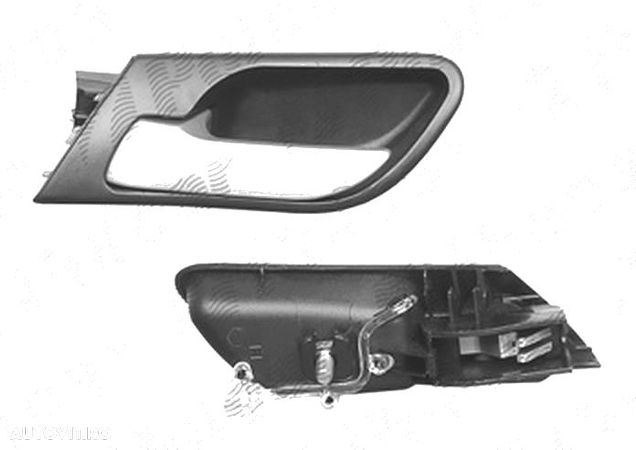 Maner usa interior Bmw X5 (E53), 01.1999-05.2003, fata, stanga/dreapta, negru; cu tija cromata - 1