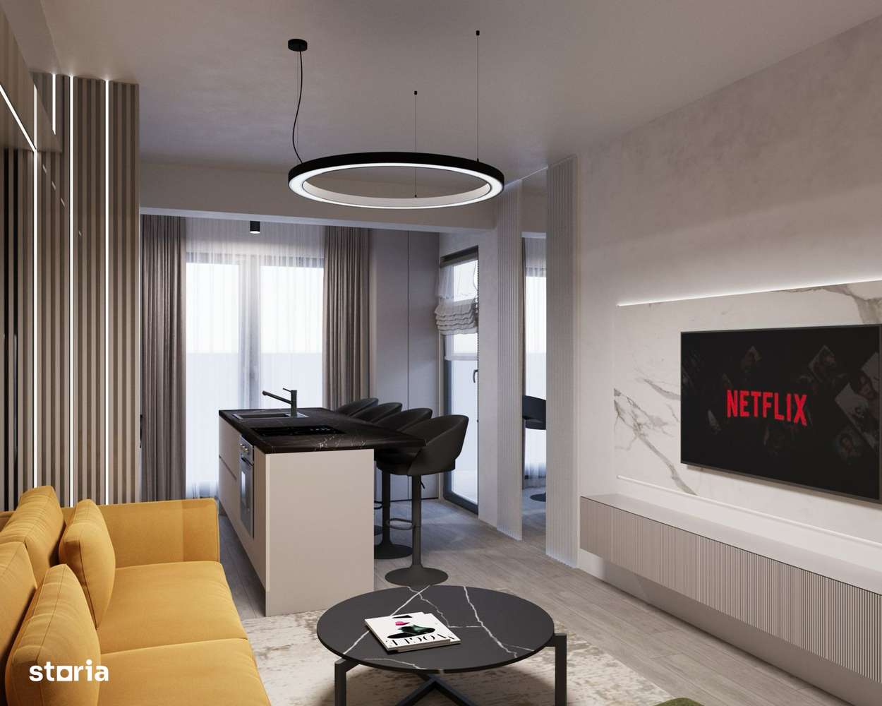 Finalizat/Intabulat - Sun Residence-Ap 4 camere-96 Mp - Grădină 43 Mp-16