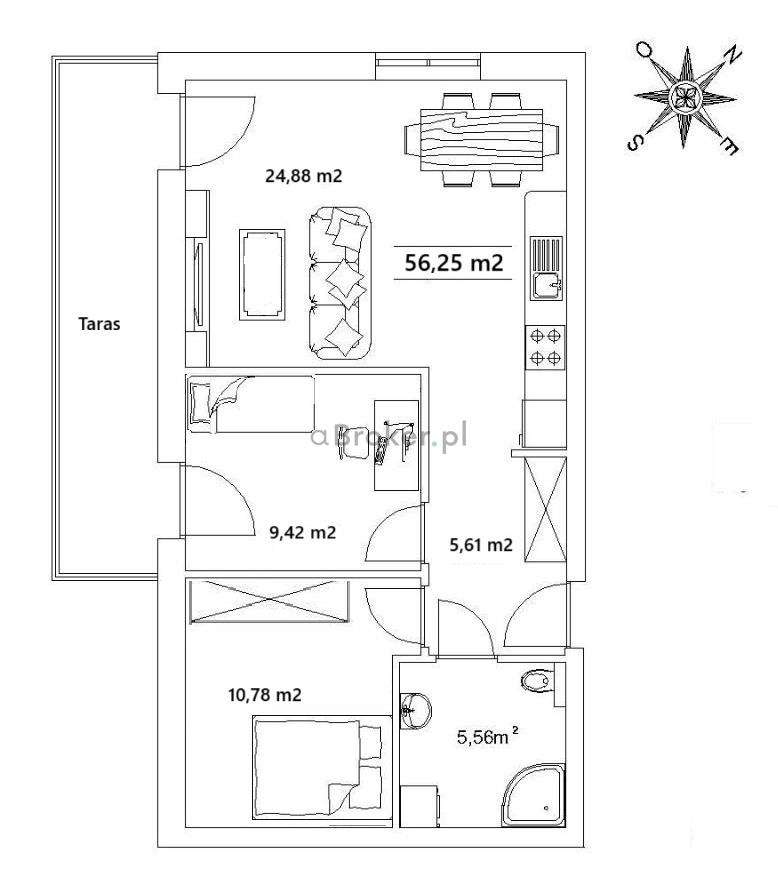 Na Zakolu Wisły |56 m2 | 3 pokoje TARAS GARAŻ-12