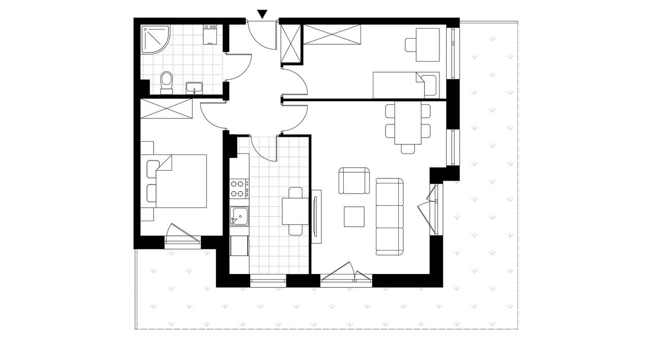 3-pokojowe mieszkanie 62m2 + ogródek - Pełny obrazek: 3/6