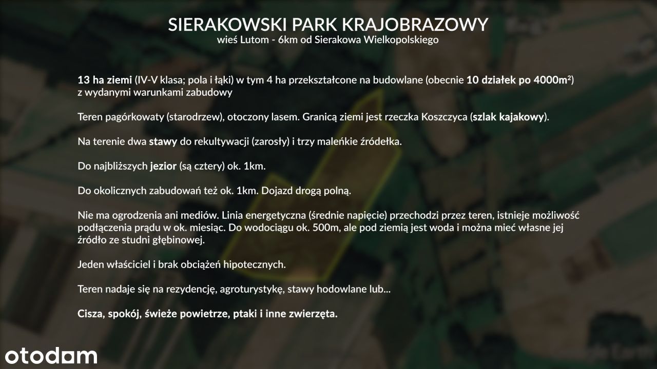 Działki budowlane Sierakowski Park Krajobrazowy !!