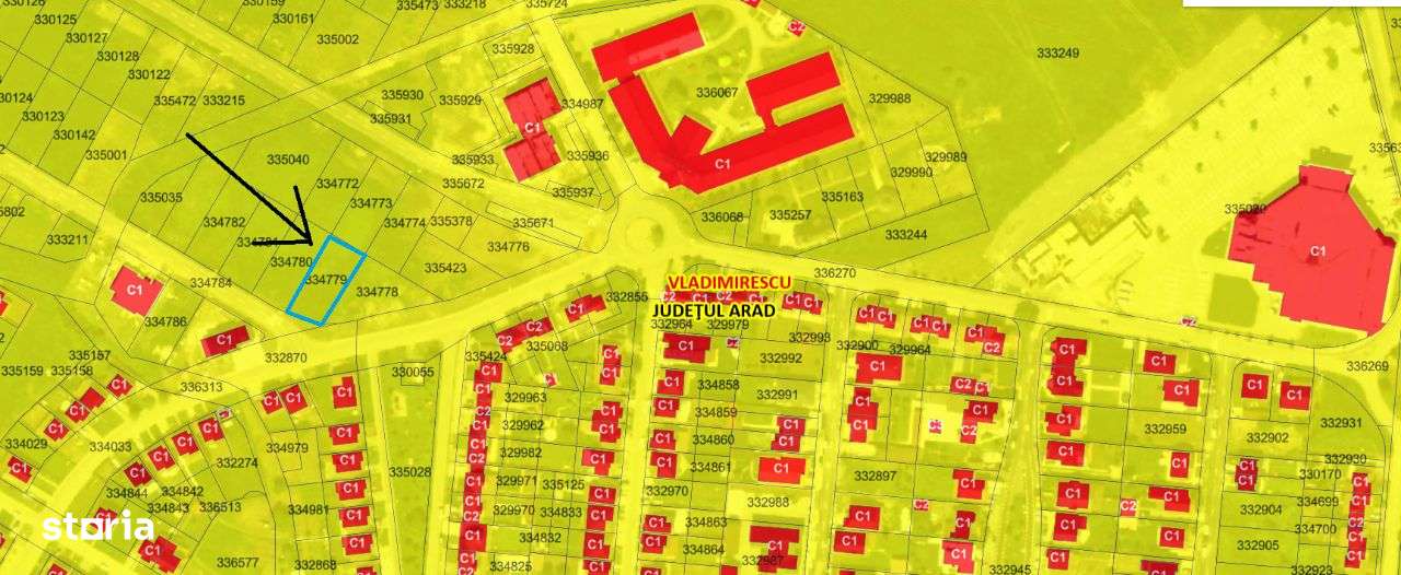 Teren intravilan 641 mp Vladimirescu Via Carmina str.Clara fs.17 ml-76 - Imagine principală: 5/5