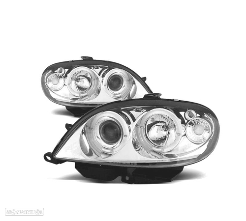 FARÓIS FRONTAIS ANGEL EYES PARA CITROEN SAXO FASE 2 A PARTIR DE 09/99 - 2