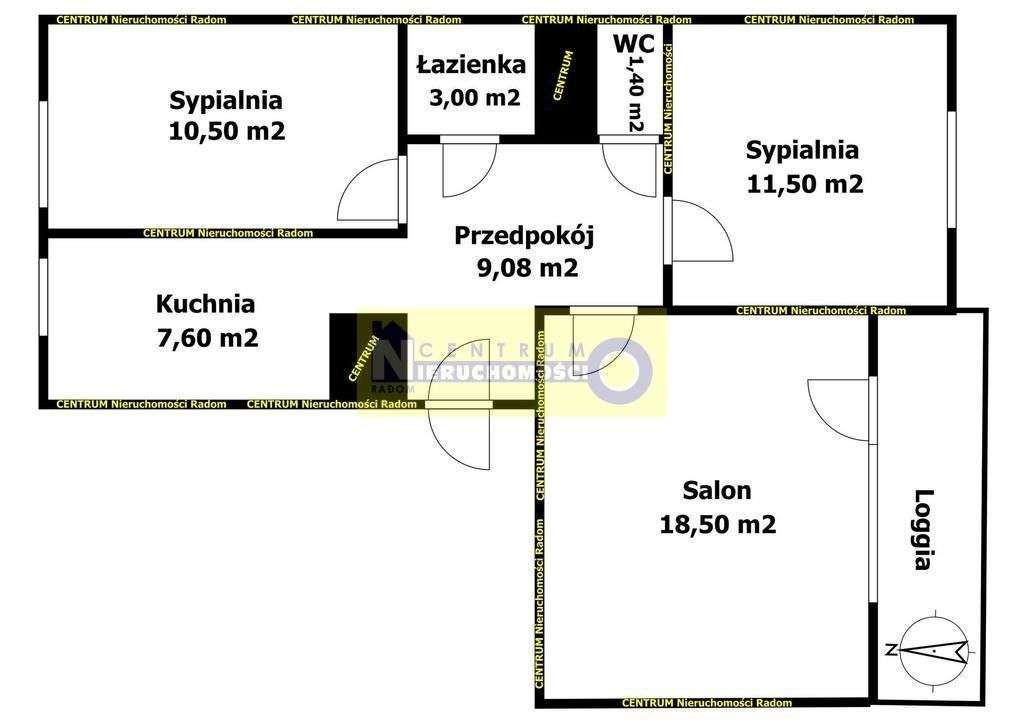 Południe,ul. Trojańska,M4, 61.58 m2,parter,balkon.-9