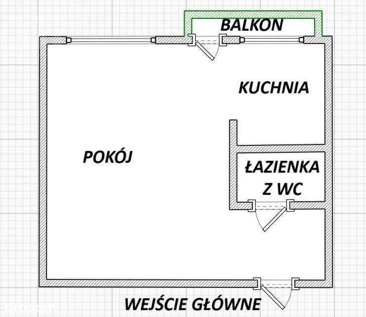 Mieszkanie - kawalerka z balkonem w Koninie-12