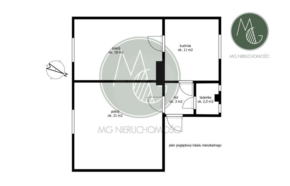 Duże 2 pokoje, osobna kuchnia, ogródek, Orunia-6