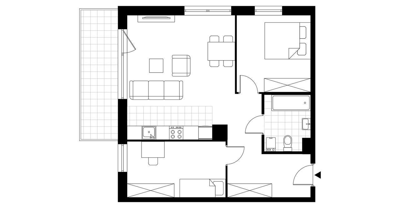 3-pokojowe mieszkanie 60m2 + balkon Bez Prowizji - Pełny obrazek: 3/8