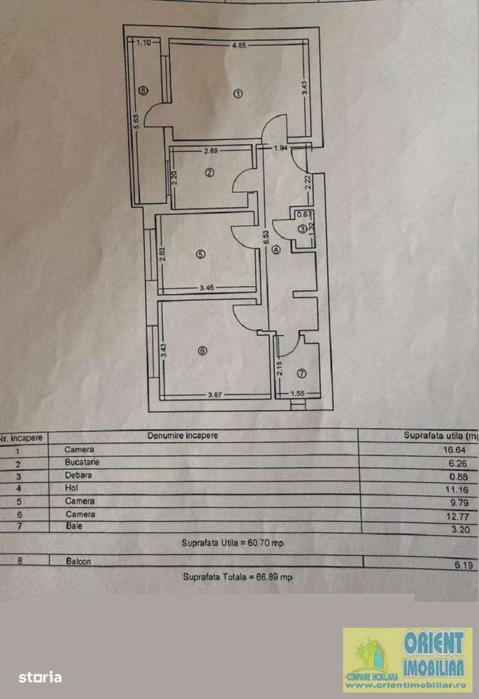 Tomis Nord, Ciresica, 3 camere, decomandat, parter-8