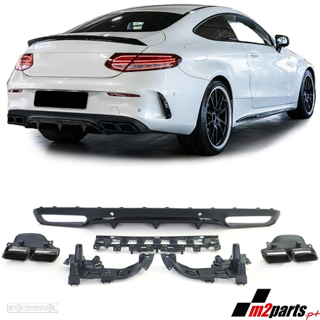 Difusor parachoques com Ponteiras Trás Novo MERCEDES-BENZ C-CLASS Coupe (C205)/M... - 5