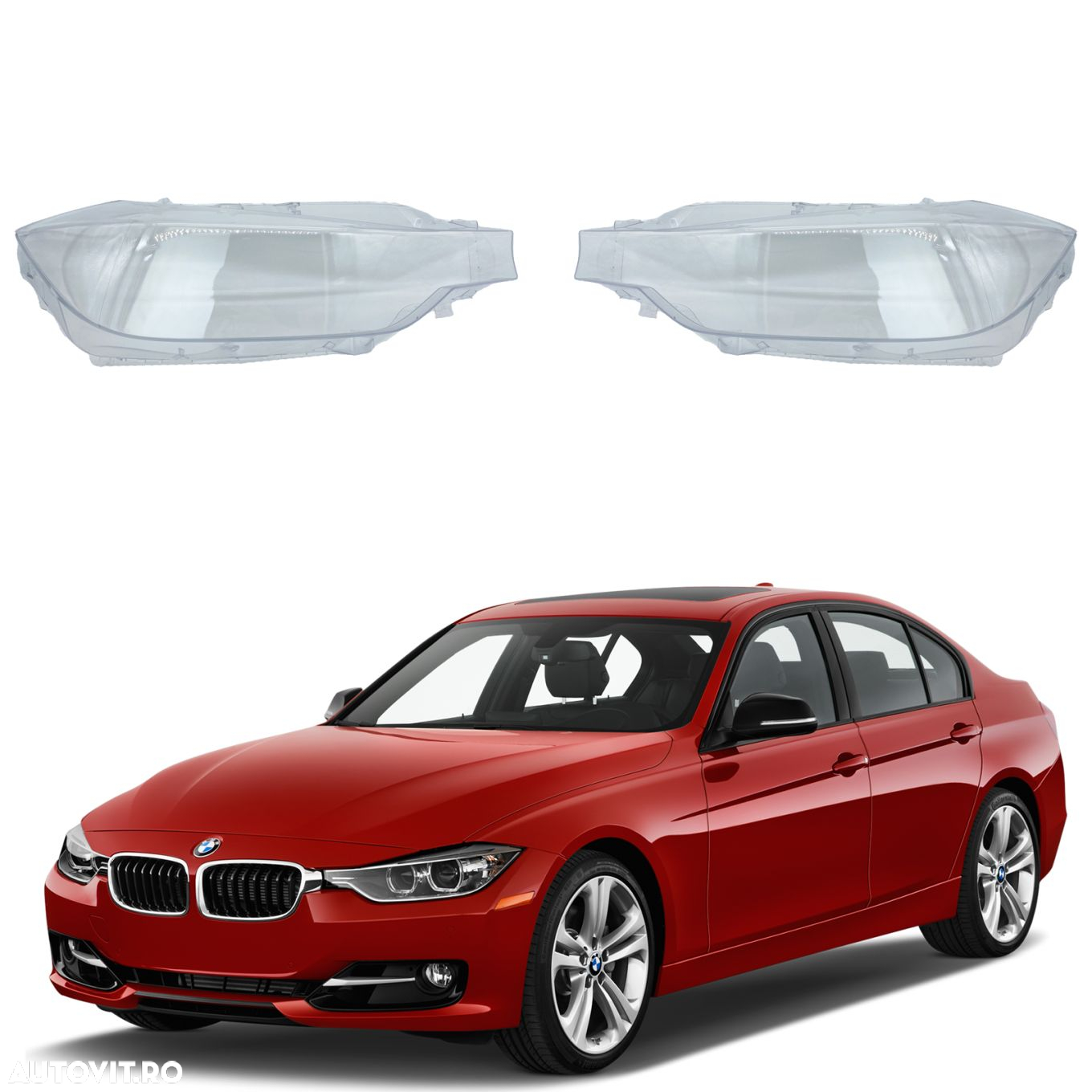 Pachet Sticla Sticle Far Stanga Dreapta BMW Seria 3 F30 Sedan - 2