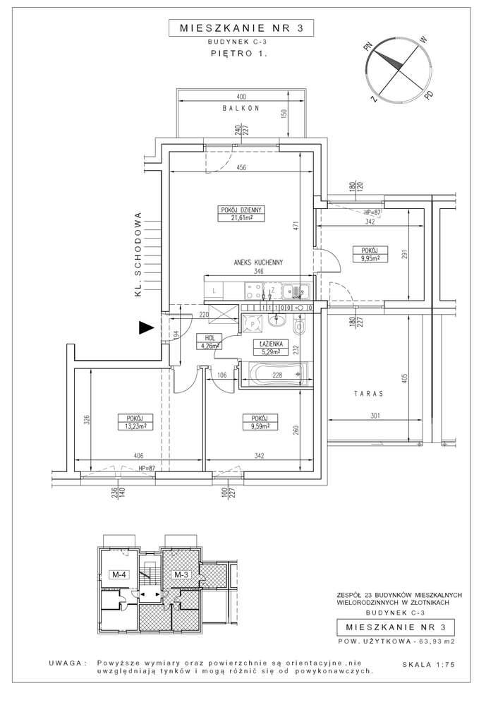 4 pok. z balkonem i tarasem | Złotniki Park nowy etap VII - Pełny obrazek: 5/7