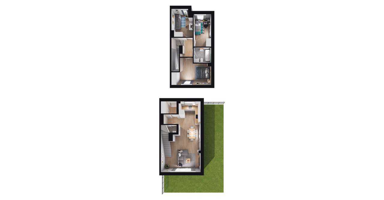 4-pokojowy dom 66m2 + ogródek Bez Pośredników - Pełny obrazek: 2/8