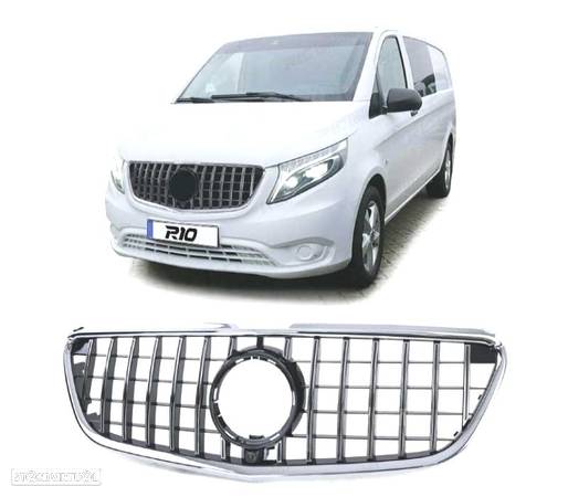 GRELHA FRONTAL MB VITO W447 14- PRETO CROMADO - 1