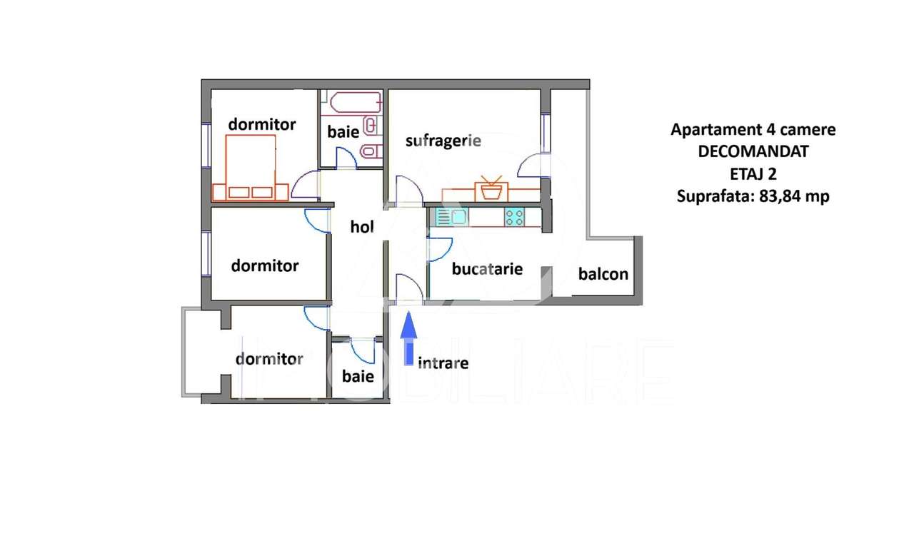 Apartament 4 camere strada Victoriei, etaj 2 - Imagine principală: 2/14