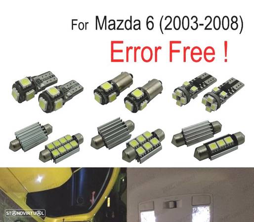 KIT COMPLETO 15 LAMPADAS LED INTERIOR PARA MAZDA 6 03-08 - 1