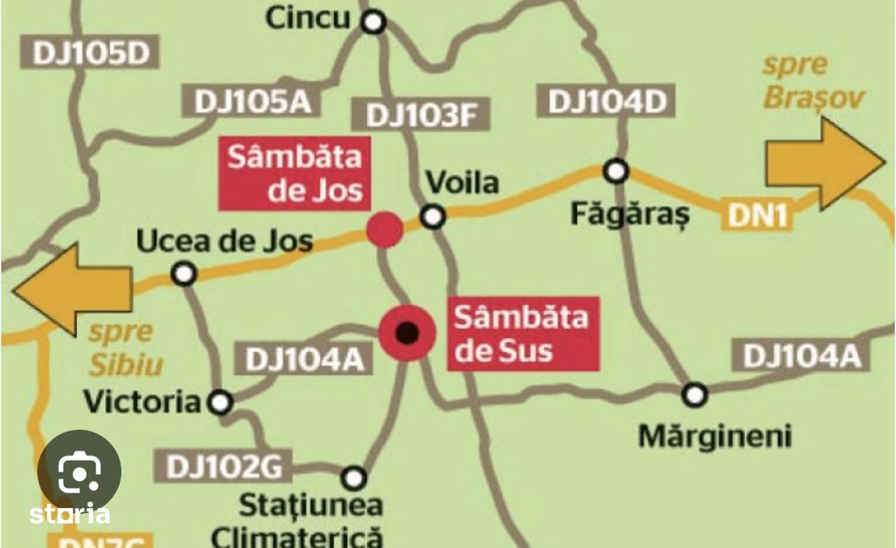 Teren 1000 mp intravilan/Sambata de Sus Brasov - Imagine principală: 4/4