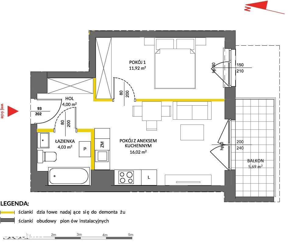 2 pokoje, 37m2, nowe mieszkanie, Włochy / Ochota
