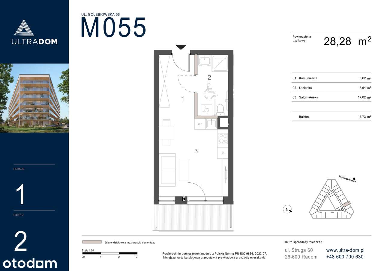 Ultradom | mieszkanie 1-pok. | M055 - Pełny obrazek: 3/10