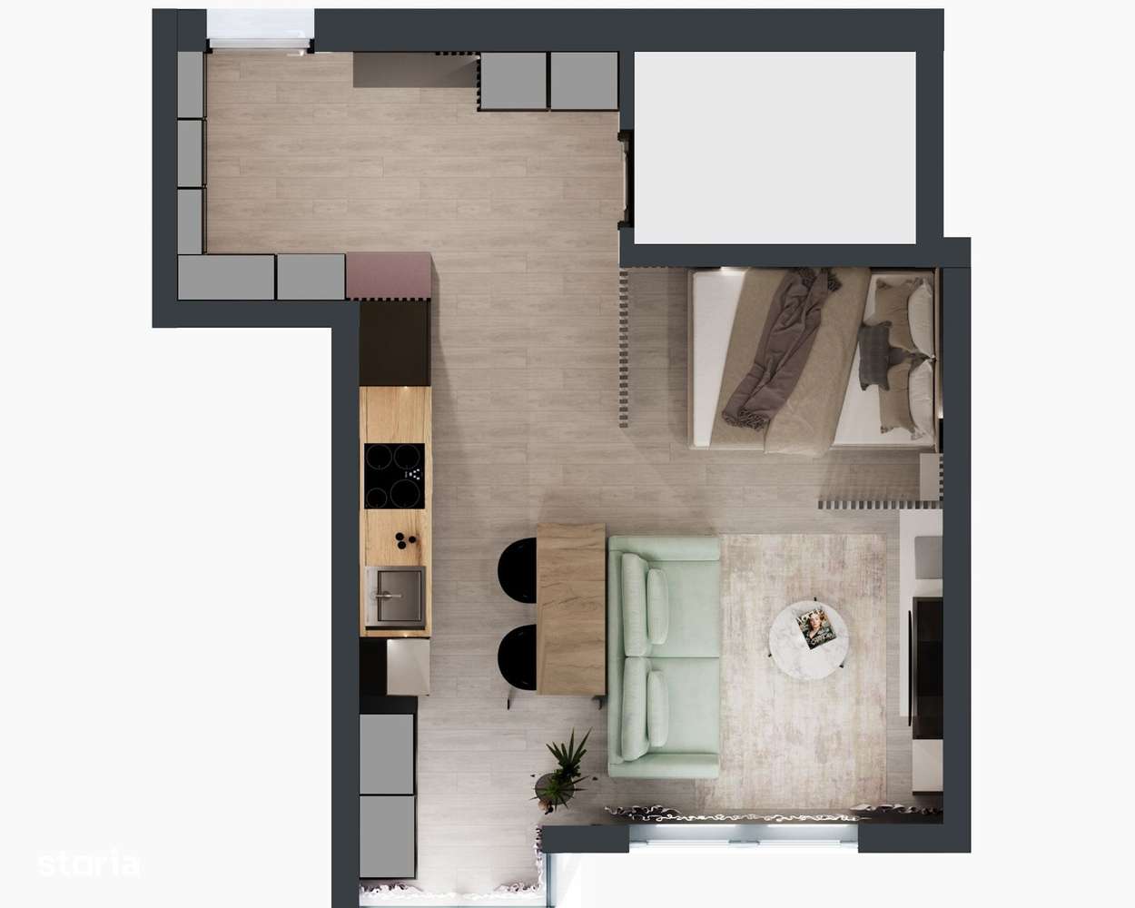 Ap. 1 Cameră - Dezvoltator: Comat Towers, 42 mp, Păcurari - Imagine principală: 5/18