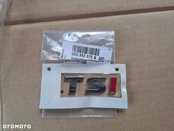 VW TSI CZERWONY ZNACZEK EMBLEMAT 5G9853675A NOWY - 1