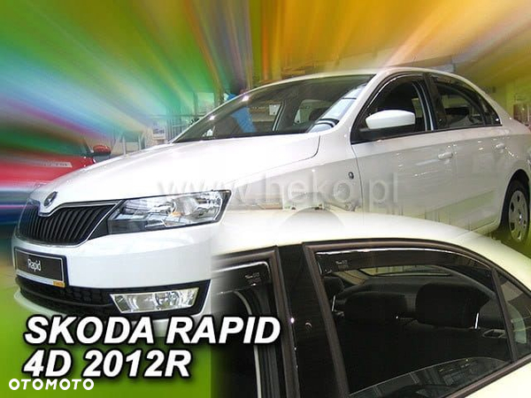 Owiewki szyb SKODA Rapid sedan 5d 2013- przódtył - 5