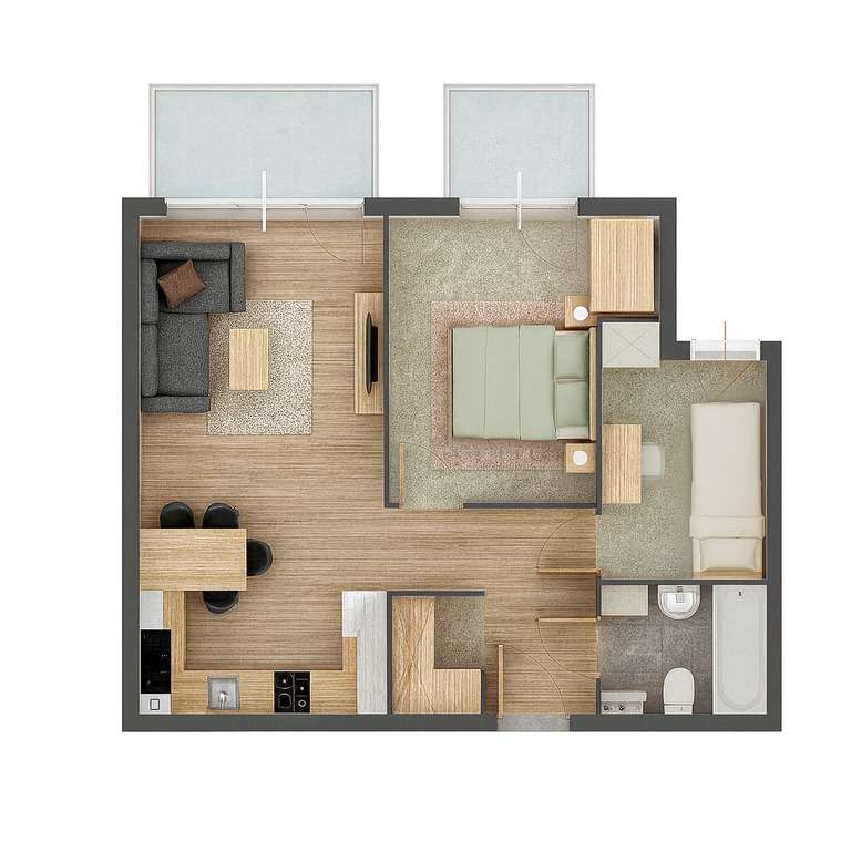 ⭐ Okazja ostatnie  Jeziorna 3 pokoje 2 balkony ⭐ - Pełny obrazek: 3/5