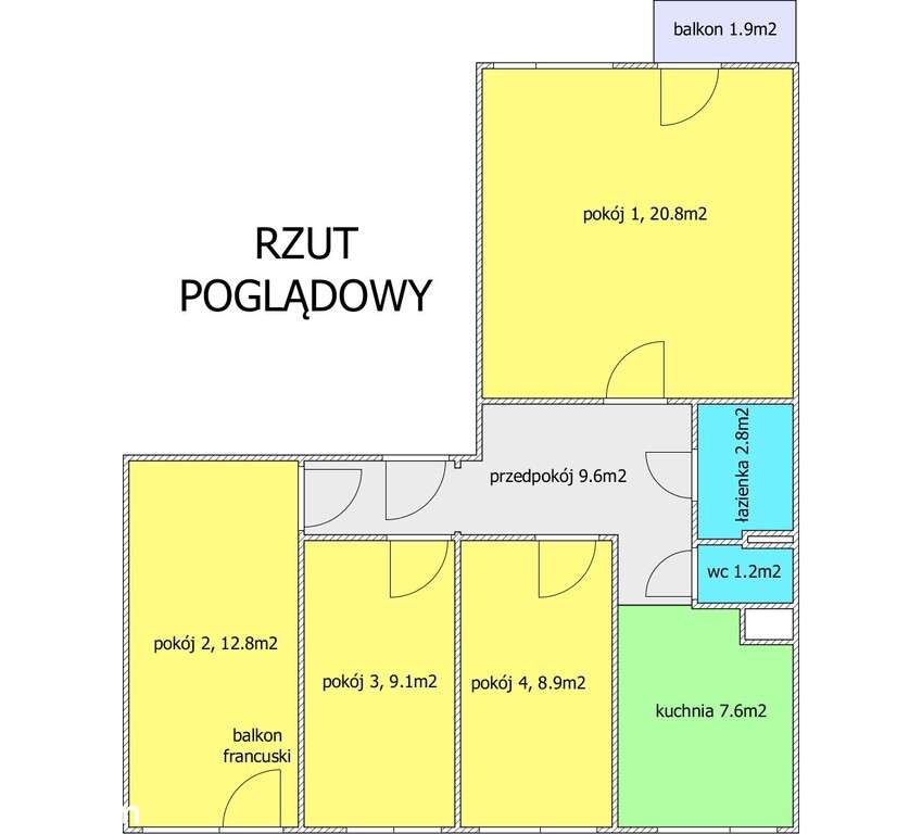 Żmigrodzka, Karłowice, Psie Pole, Wrocław 4 pokoje - Pełny obrazek: 4/20