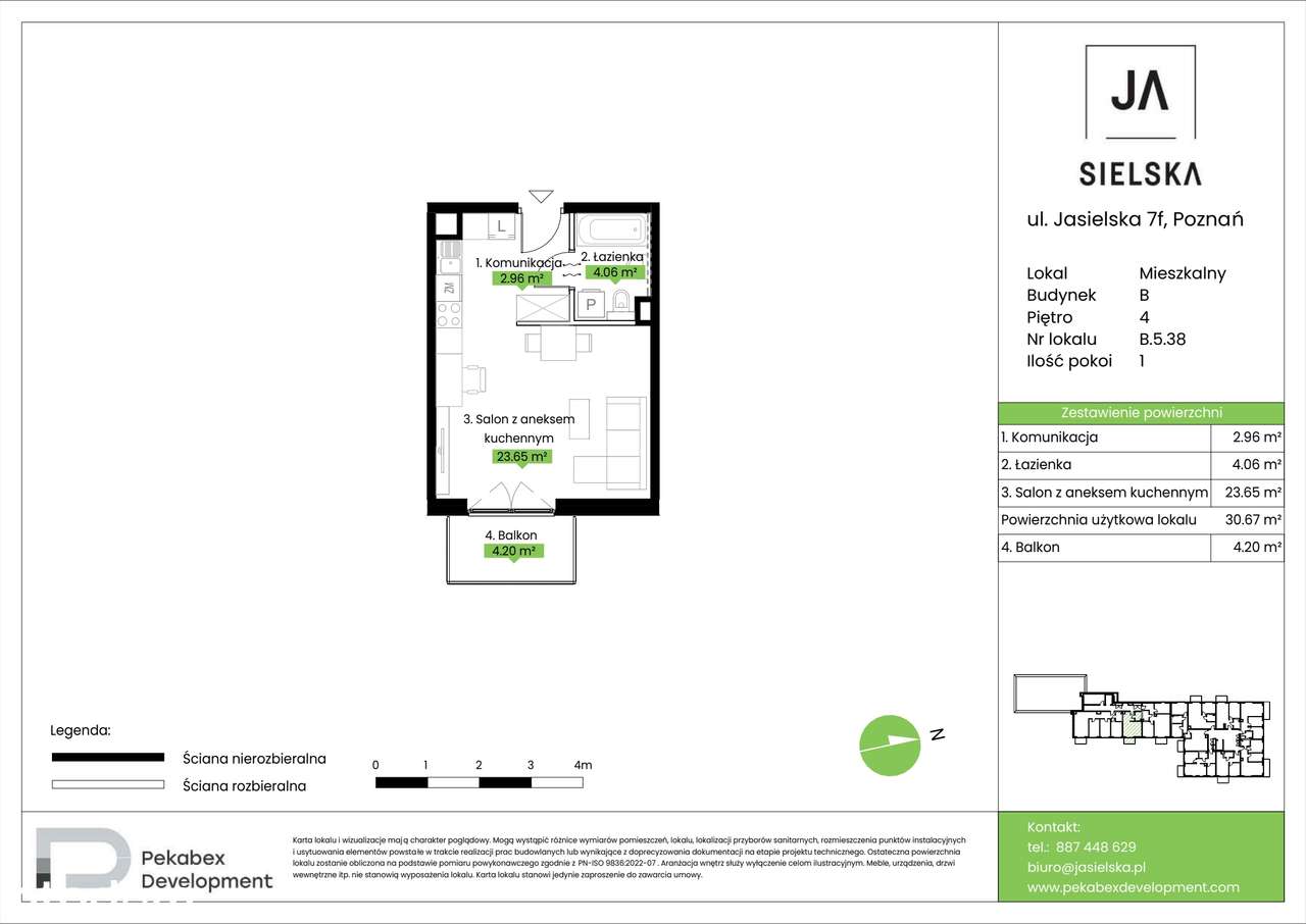 J​A_S​I​E͏L​S​K͏A etap V | mieszkanie 1-pok. | B.5.38 - Pełny obrazek: 2/7