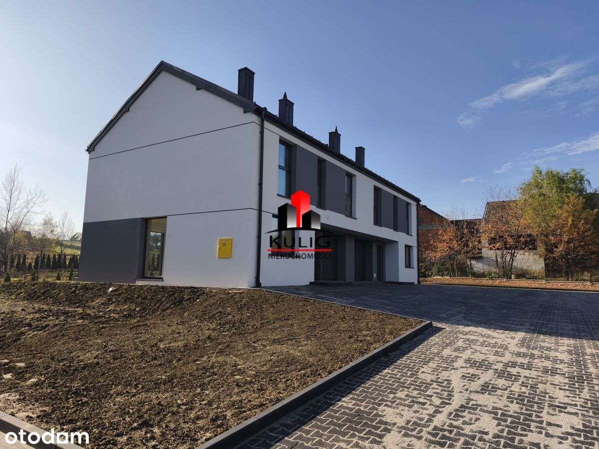 gm.Niepołomice, bliźniak 5 pokoi z garażem, ogród