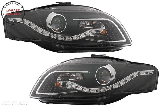 Faruri LED DRL Audi A4 B7 (11.2004-03.2008) DAYLIGHT Negru- livrare gratuita - 8