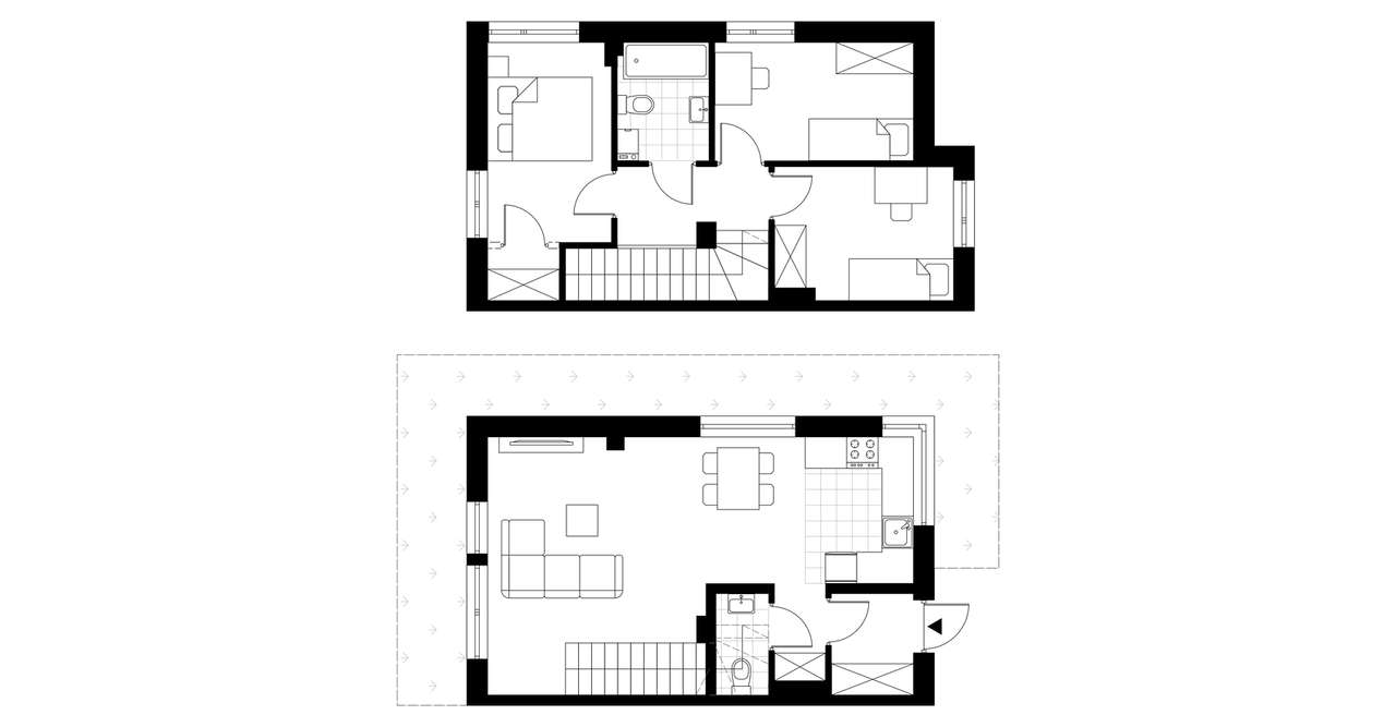 4-pokojowy dom 72m2 + ogródek Bezpośrednio - Pełny obrazek: 3/8