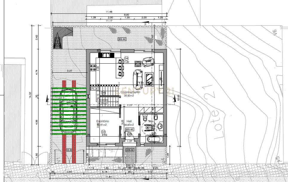Moradia geminada T4 em fase de construção localizada em Casal de Cambr-12