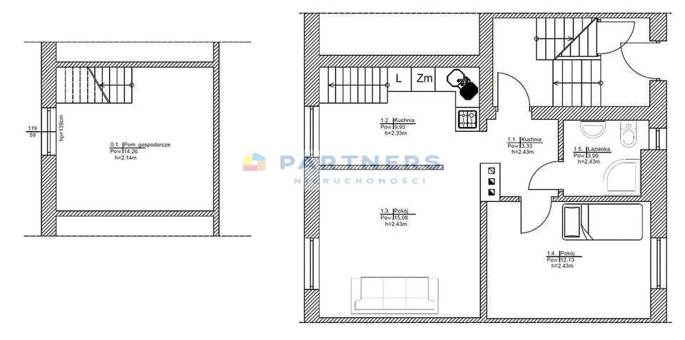 Mieszkanie z ogródkiem/ 3 pokoje/ Szczawno-10