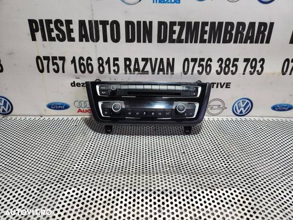 Panou Modul Comenzi Clima Dublu Climatronic Comenzi Radio Cd Navi Bmw F30 F31 F32 F33 F34 F36 Cod 9363498 9363545 - Dezmembrari Arad - 3