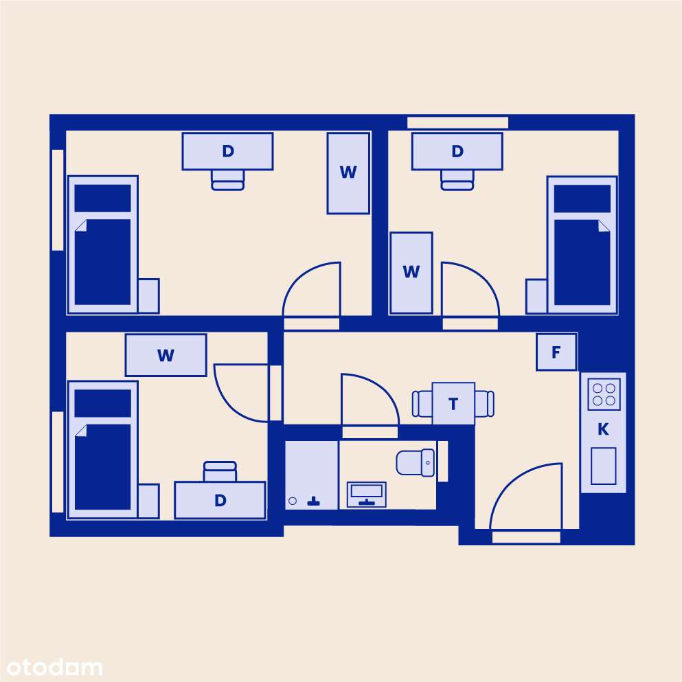 Studio for 1 person in Student House /Studio 1-os. w akademiku prywat. - Pełny obrazek: 5/15