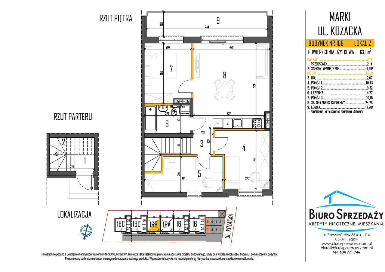 4 POKOJE + 2MP+DUŻY BALKON - wśród ciszy i zieleni - Pełny obrazek: 2/9