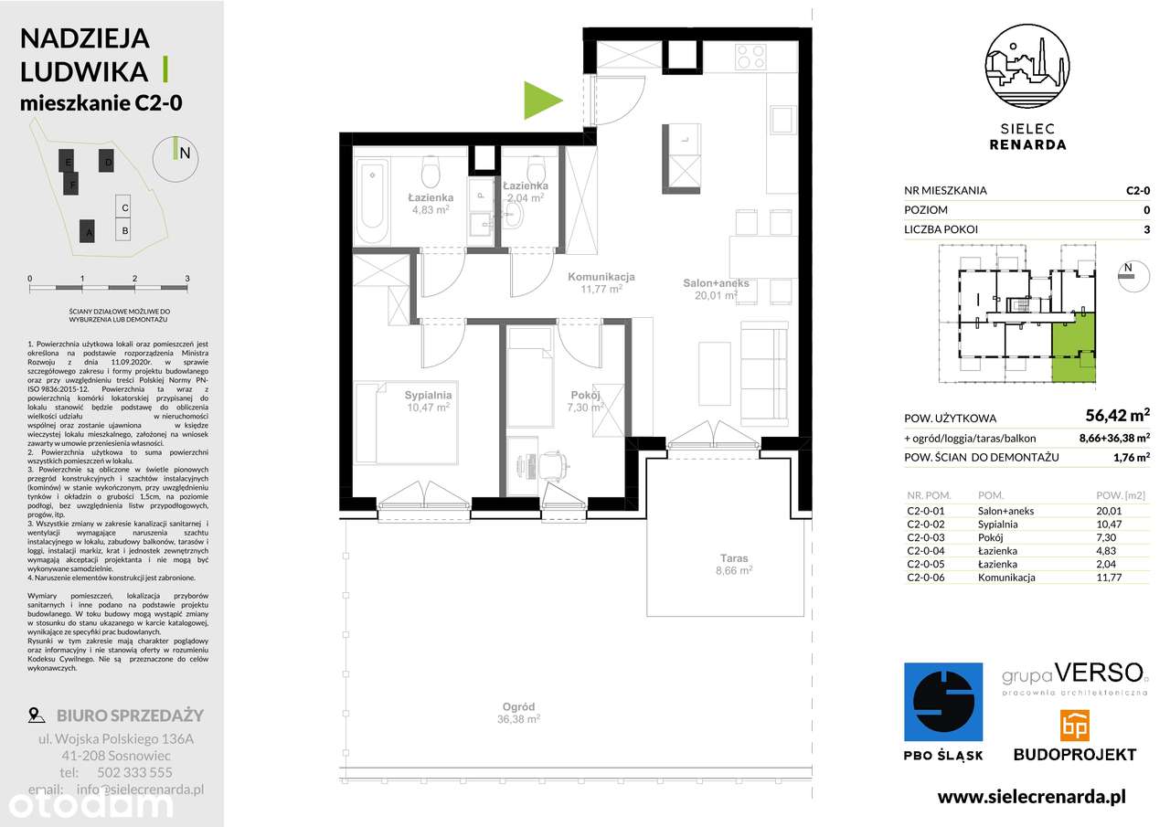 Sielec Renarda | etap 2 | mieszkanie 3-pok. | C2 - Pełny obrazek: 2/8