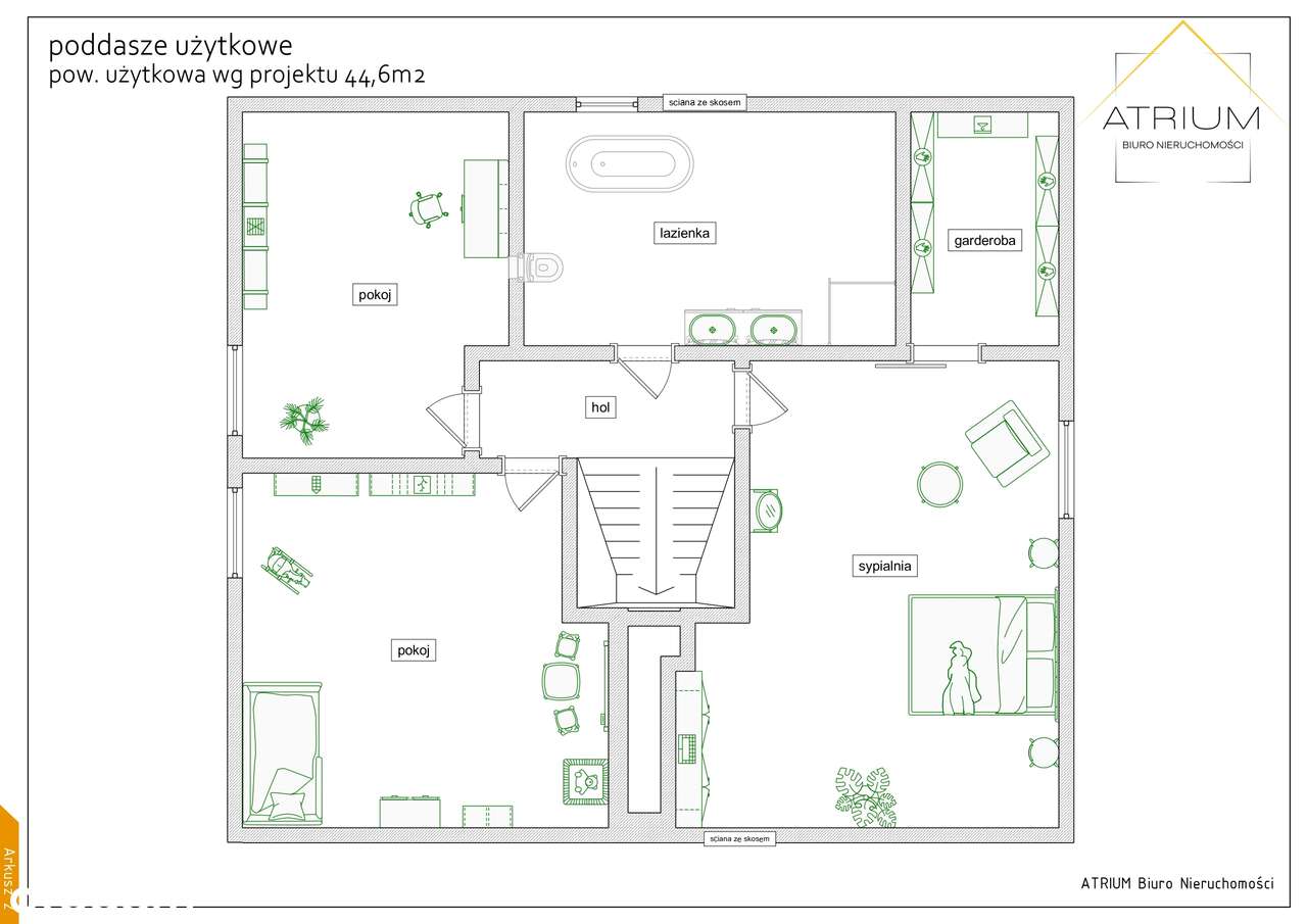 Goliszów k.Chojnowa – dom stan surowy zamknięty, działka w MPZP: MN/U-5