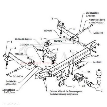 Hak Holowniczy Automat Do Honda Accord Tourer Kombi 2003-2008 - 3