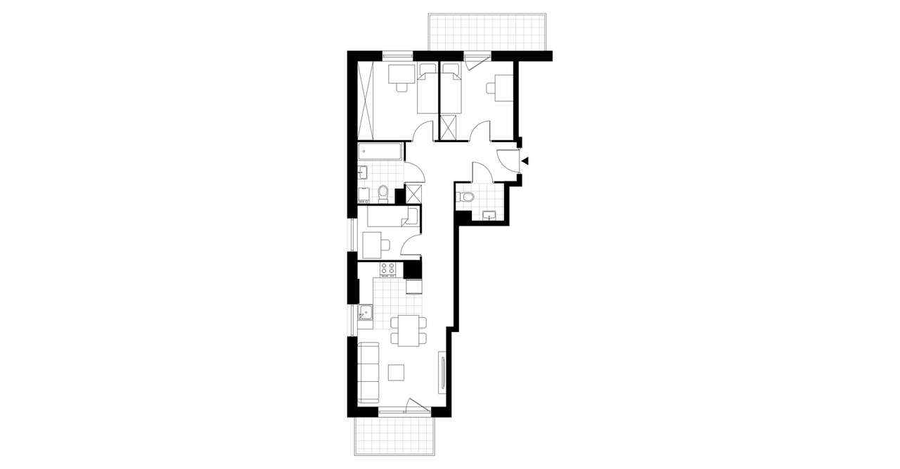 3-pokojowe mieszkanie 59m2 Bez Prowizji - Pełny obrazek: 3/8