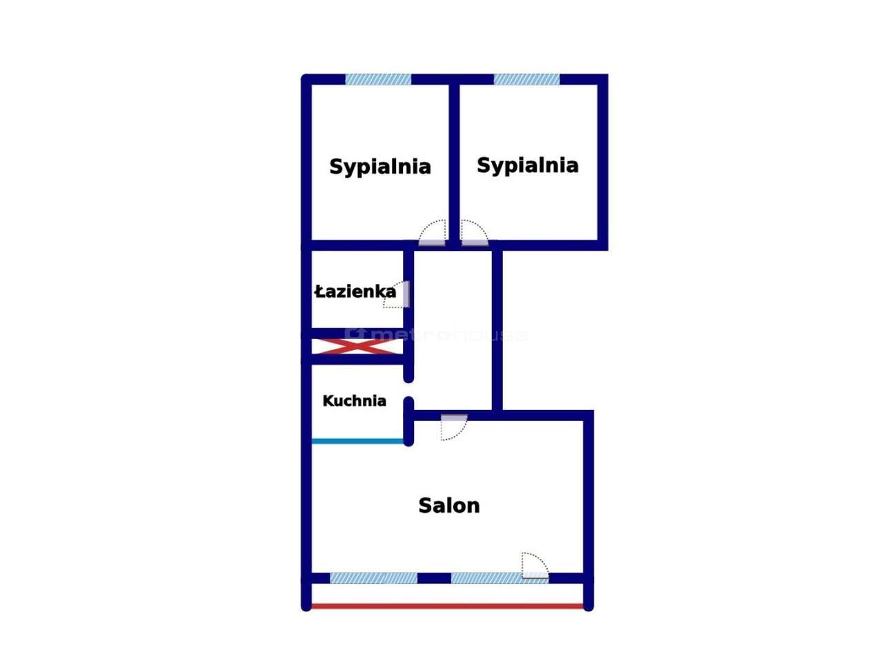 3 pokoje, balkon, prywatny parking, 55,7 m² - Pełny obrazek: 2/15