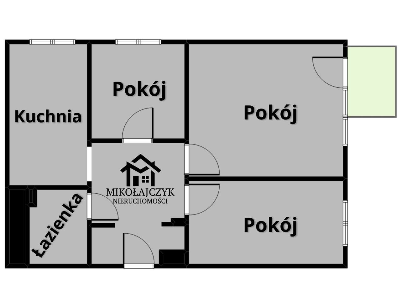 3 pokoje / I piętro / ul. Słowackiego 30 / 46,5 m2 / balkon-10