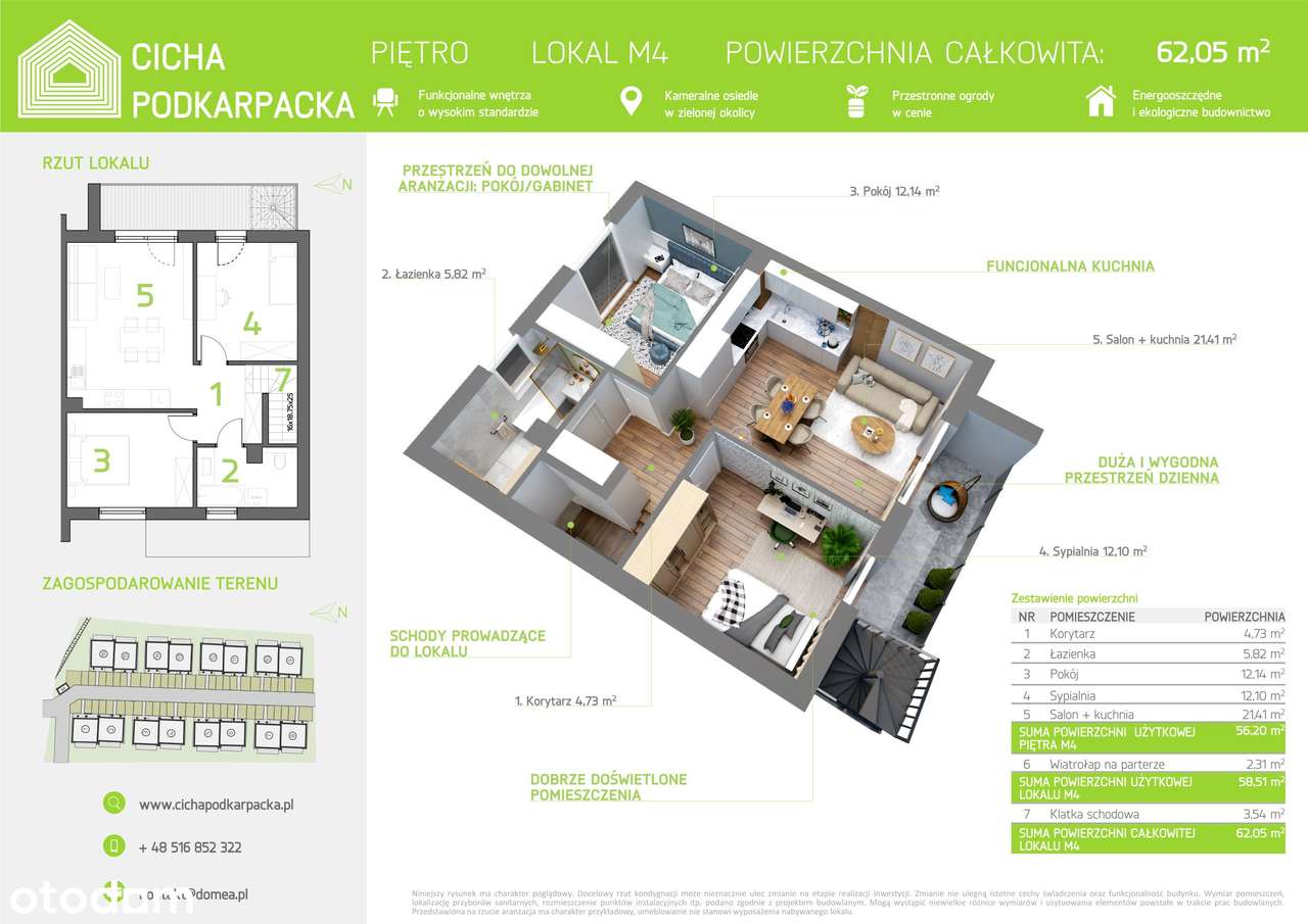 Oferta prosto od dewelopera- mieszkanie 62m2, 3 pokoje!! + 30m2 taras-6