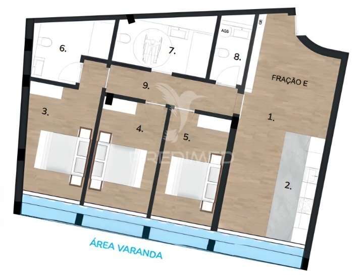 Apartamento T3 com varanda em Sines - Grande imagem: 2/13
