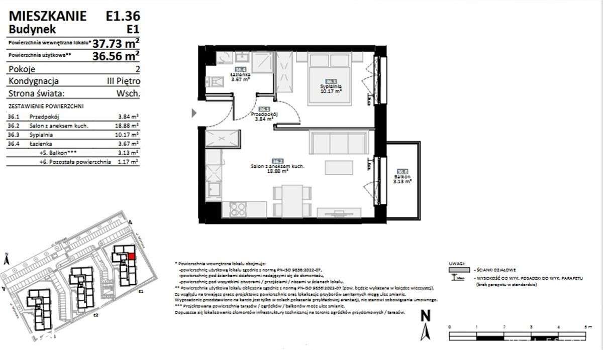 Rokitki| 2-pokojowe mieszkanie 36,56 m2 | planowan-0