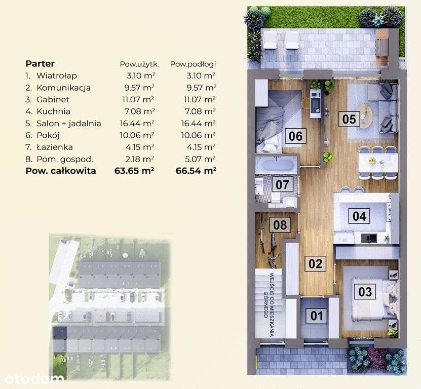 Zamknięte Osiedle! 3 Pokoje Z Ogrodem! Widok! - Pełny obrazek: 5/5
