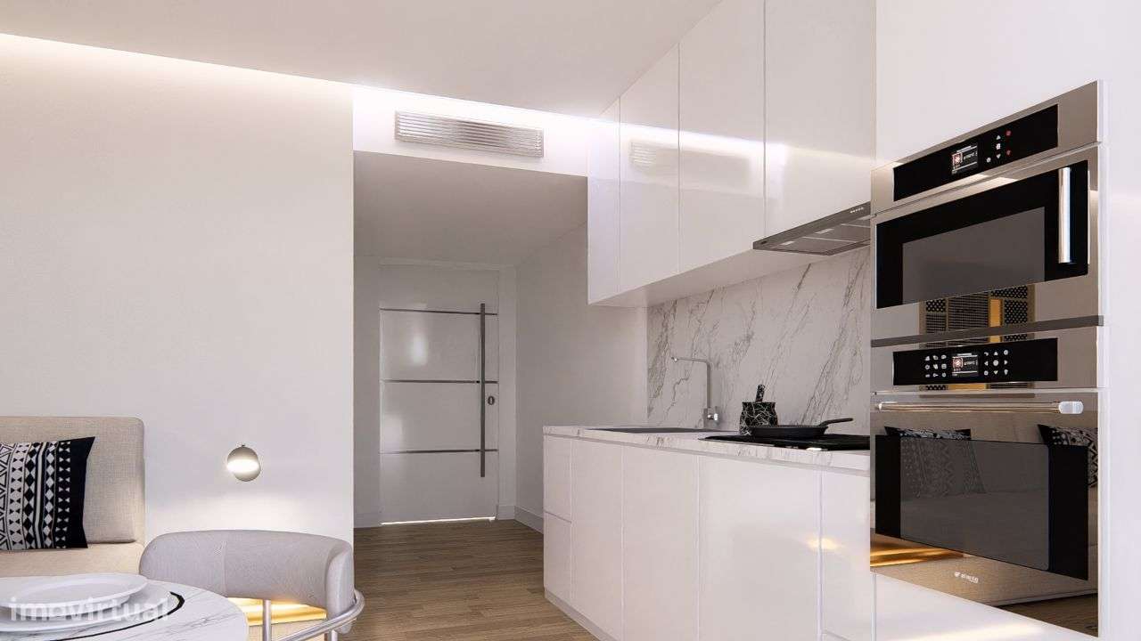 T1 Novo varanda e garagem em condominio com jardim - Grande imagem: 4/48