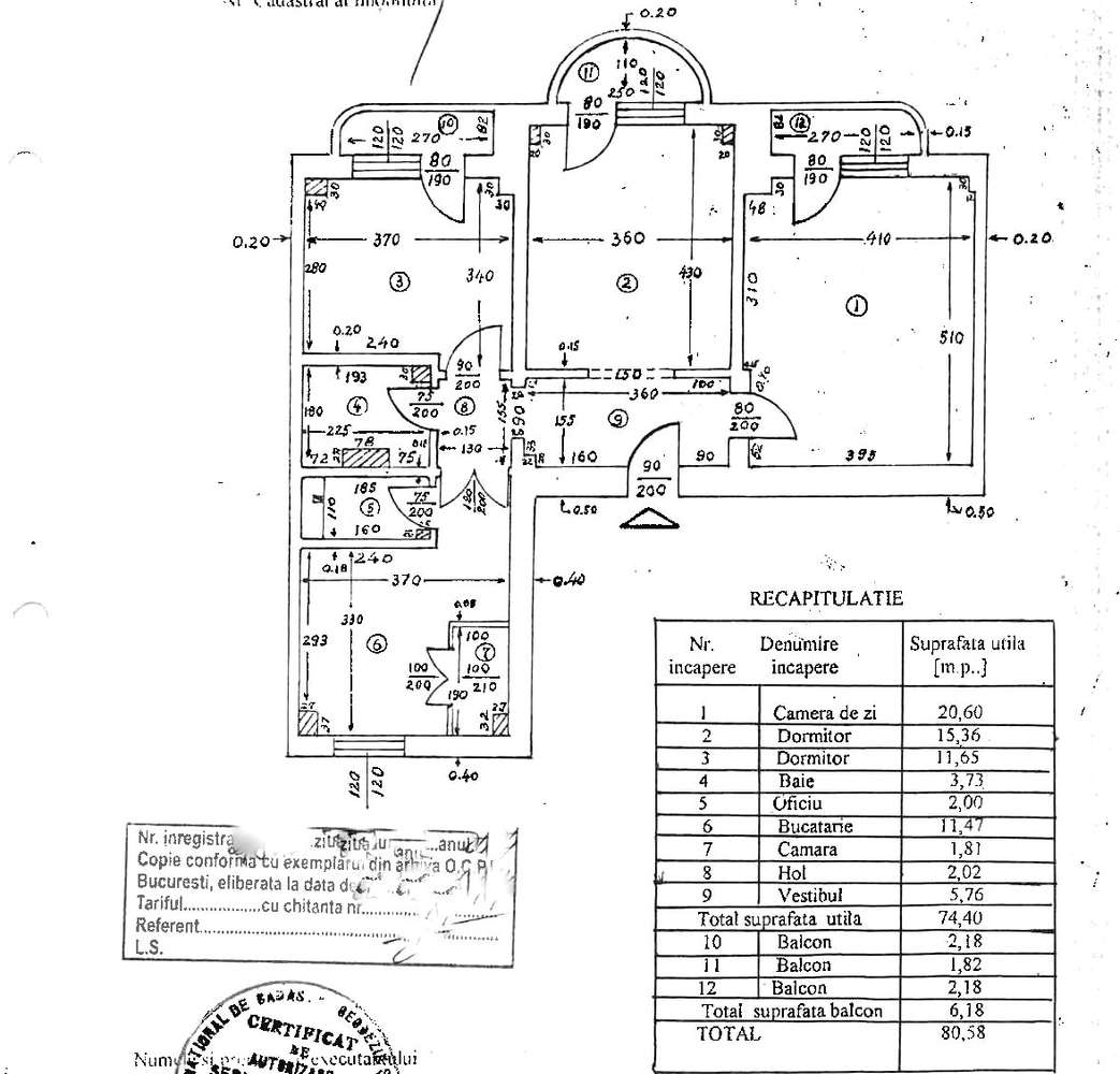 Apartament cu balcon, lift și securitate în Decebal-10