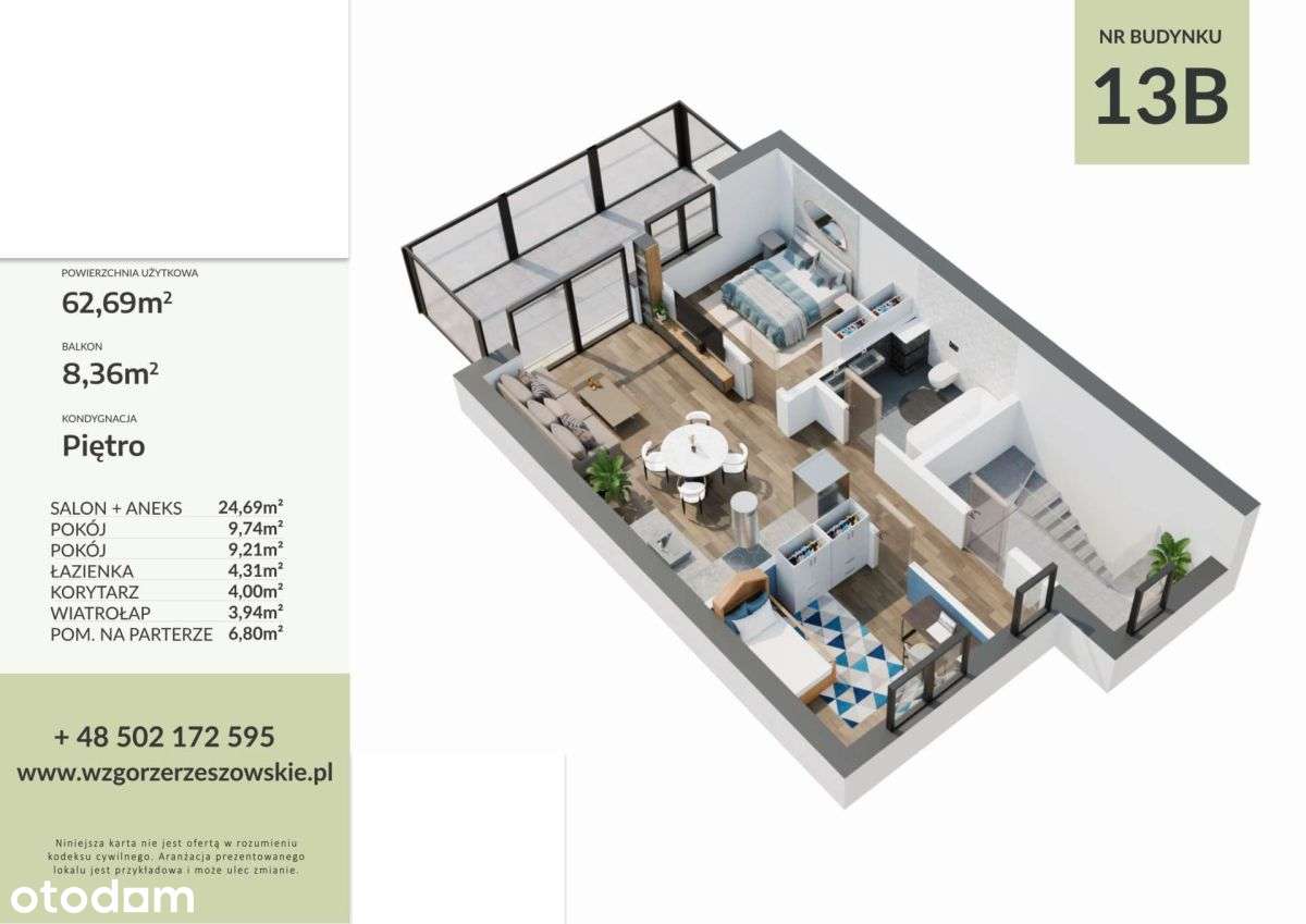4 Pokoje- Widokowa Działka -Komórka Lok.+parking - Pełny obrazek: 4/7