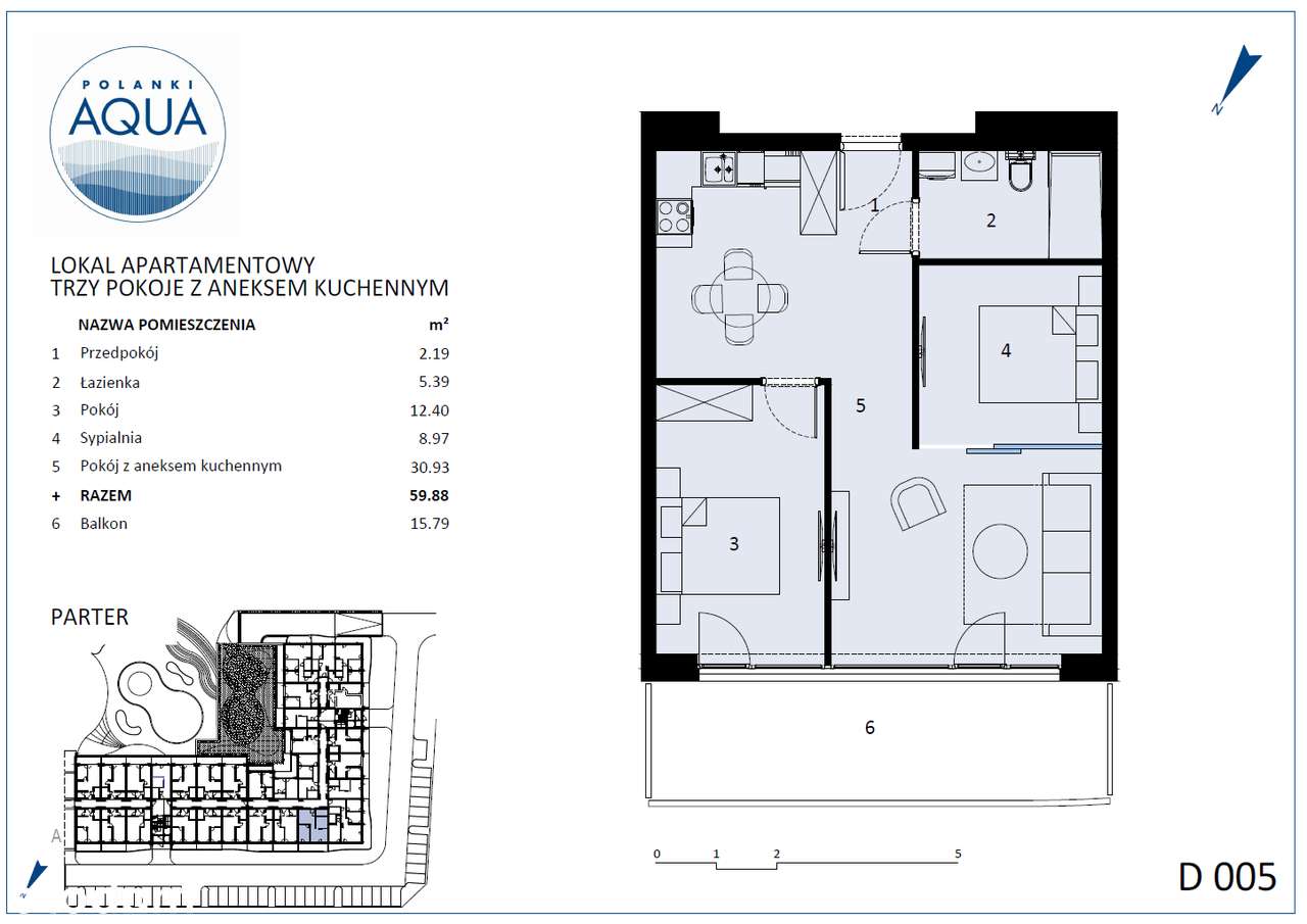 Polanki Aqua | segment D005 | nowoczesny apartamen - Pełny obrazek: 2/13